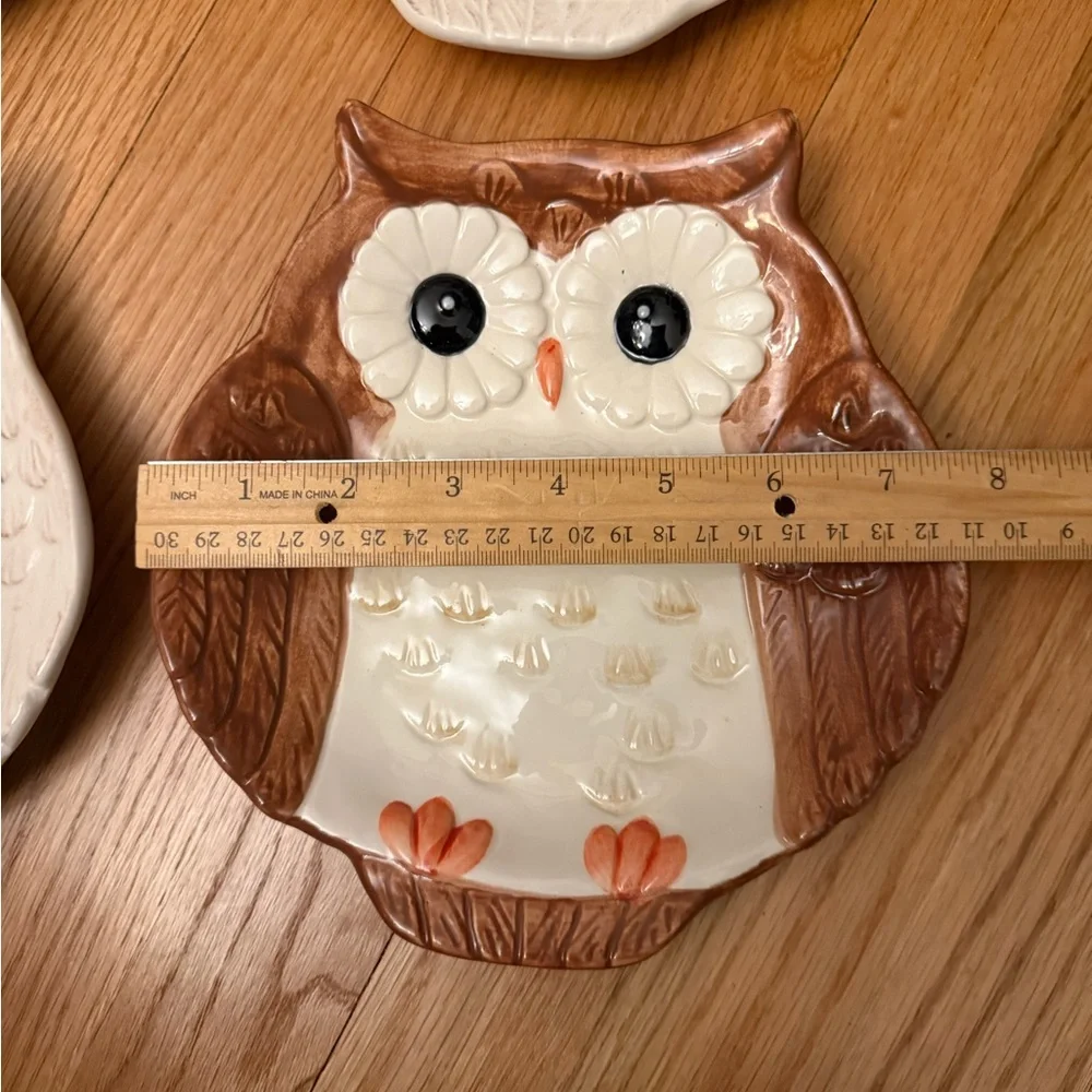 Set of 4 Better Homes And Gardens Heritage Collection Owl Salad Plates